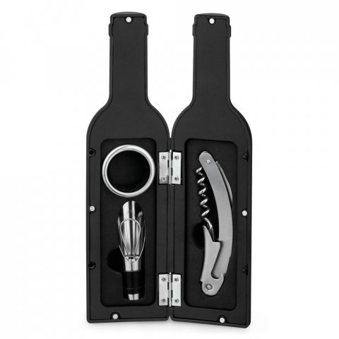 Kit para vinho formato de garrafa personalizados