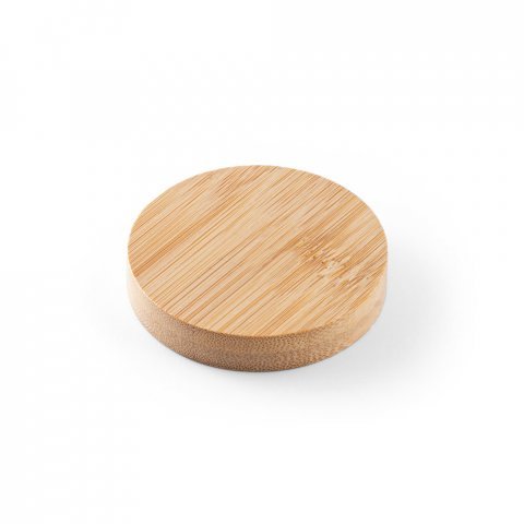 Porta copos de bambu com abridor de garrafa personalizado