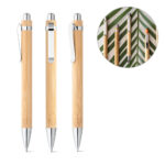 Caneta de bambu personalizada,