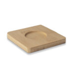 Conjunto com 2 copos de vidro porta copo de bambu personalizado rs