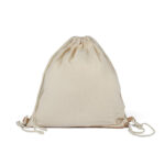 Mochila saco de algodão cru com detalhe em cortiça personalizada SP
