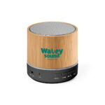 caixa de som portátil bambu