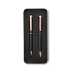 Kit Caneta Esferográfica e Roller e Estojo de Alumínio Personalizado MG