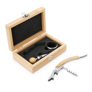 Kit Vinho Bambu 3 Peças Personalizados