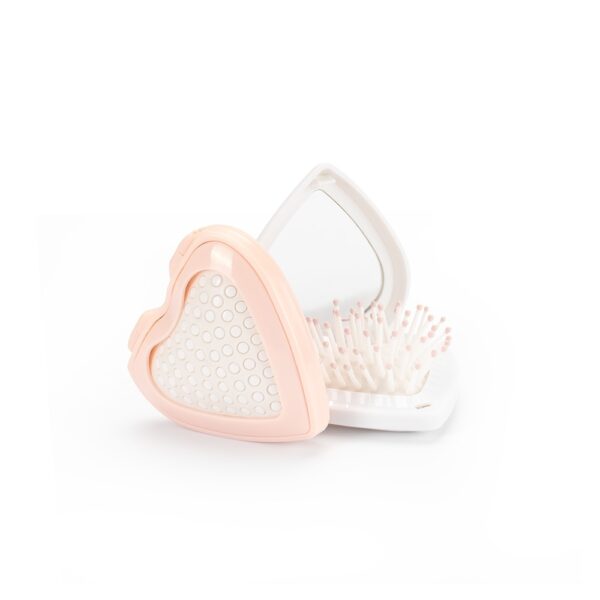 Escova Com Espelho Formato De Coração Personalizado Escova Com Espelho Personalizado