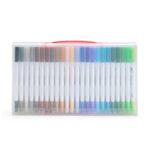 Kit Canetinhas Ponta Dupla Com 48 Cores Personalizado RS