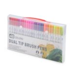 Kit Canetinhas Ponta Dupla Com 48 Cores Personalizado SP