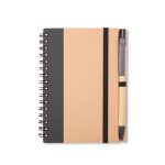 Caderno Ecológico Com Caneta Personalizadas PRETO