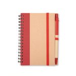 Caderno Ecológico Com Caneta Personalizadas VERMELHO