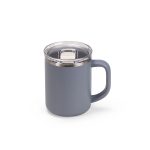 Caneca Parede Dupla 450ml Personalizada CINZA