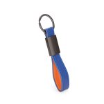 Chaveiro Metal Com Couro Sintético Personalizado AZUL