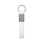 Chaveiro Metal Com Couro Sintético Personalizado BRANCA