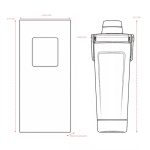 Coqueteleira Térmica 650ml Personalizada COR PRETA GO