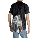 Mochila Saco em PVC Transparente Personalizada detalhes preta