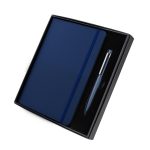 Brindes Executivo Caderno Caneta Caixa Personalizada AZUL