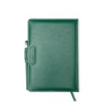 Caderneta Couro Sintético Com Caneta Personalizada COR VERDE