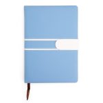 Caderneta Couro Sintético Personalizada AZUL CLARO