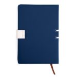 Caderneta Couro Sintético Personalizada AZUL SP