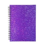 Caderno Holográfico Com Pauta Personalizado ROXO