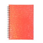 Caderno Holográfico Com Pauta Personalizado VERMELHO