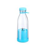 Garrafa Plástica Com Misturador Personalizada AZUL CLARO