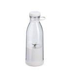 Garrafa Plástica Com Misturador Personalizada BRANCA