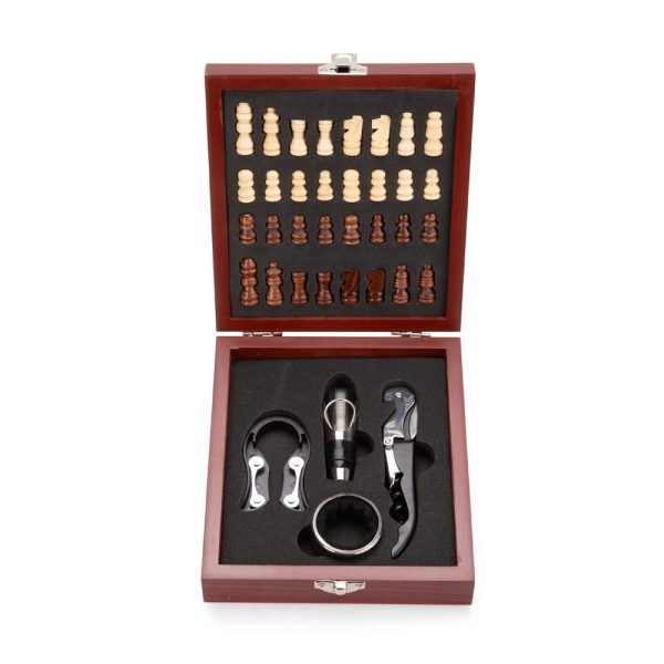 Kit Vinho Xadrez 4 Peças Personalizado RJ