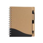 Caderno Ecológico com Caneta Personalizado PRETO