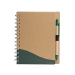 Caderno Ecológico com Caneta Personalizado VERDE