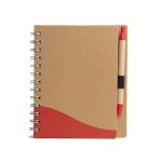 Caderno Ecológico com Caneta Personalizado VERMELHO