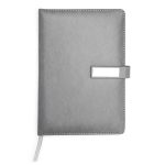 caderno premium personalizado CINZA