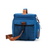 Bolsa Térmica Dupla Expansível 15L Personalizada AZUL. LADO