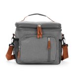 Bolsa Térmica Dupla Expansível 15L Personalizada CINZA