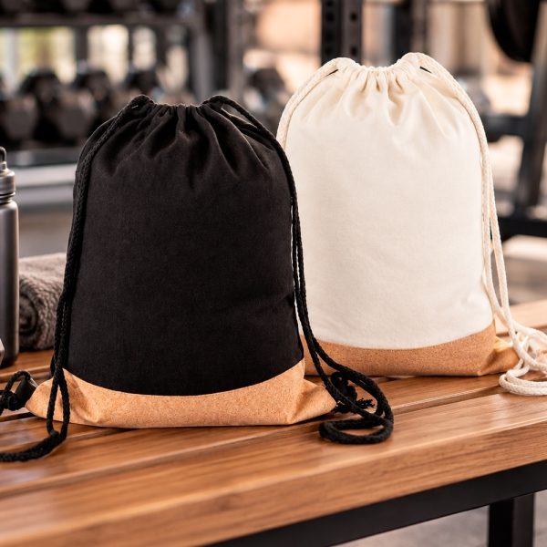 Mochila Saco de Lona e Cortiça Personalizada