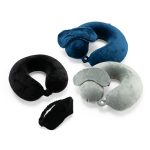 kit almofada de pescoço e tapa olho personalizado